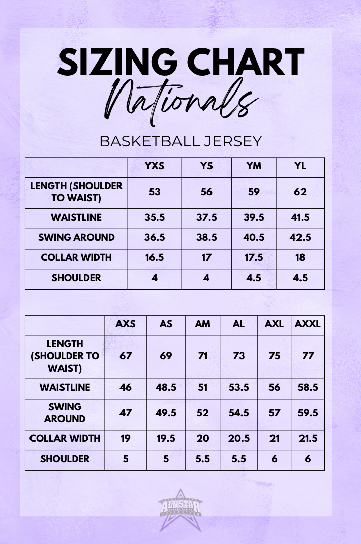 Nationals REVERSIBLE Basketball Jersey