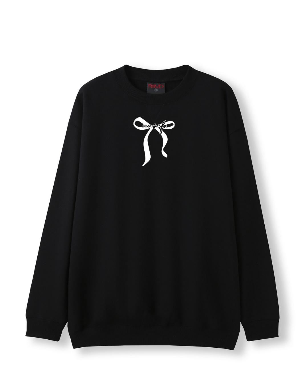 Black Bow Cheerleader Crewneck