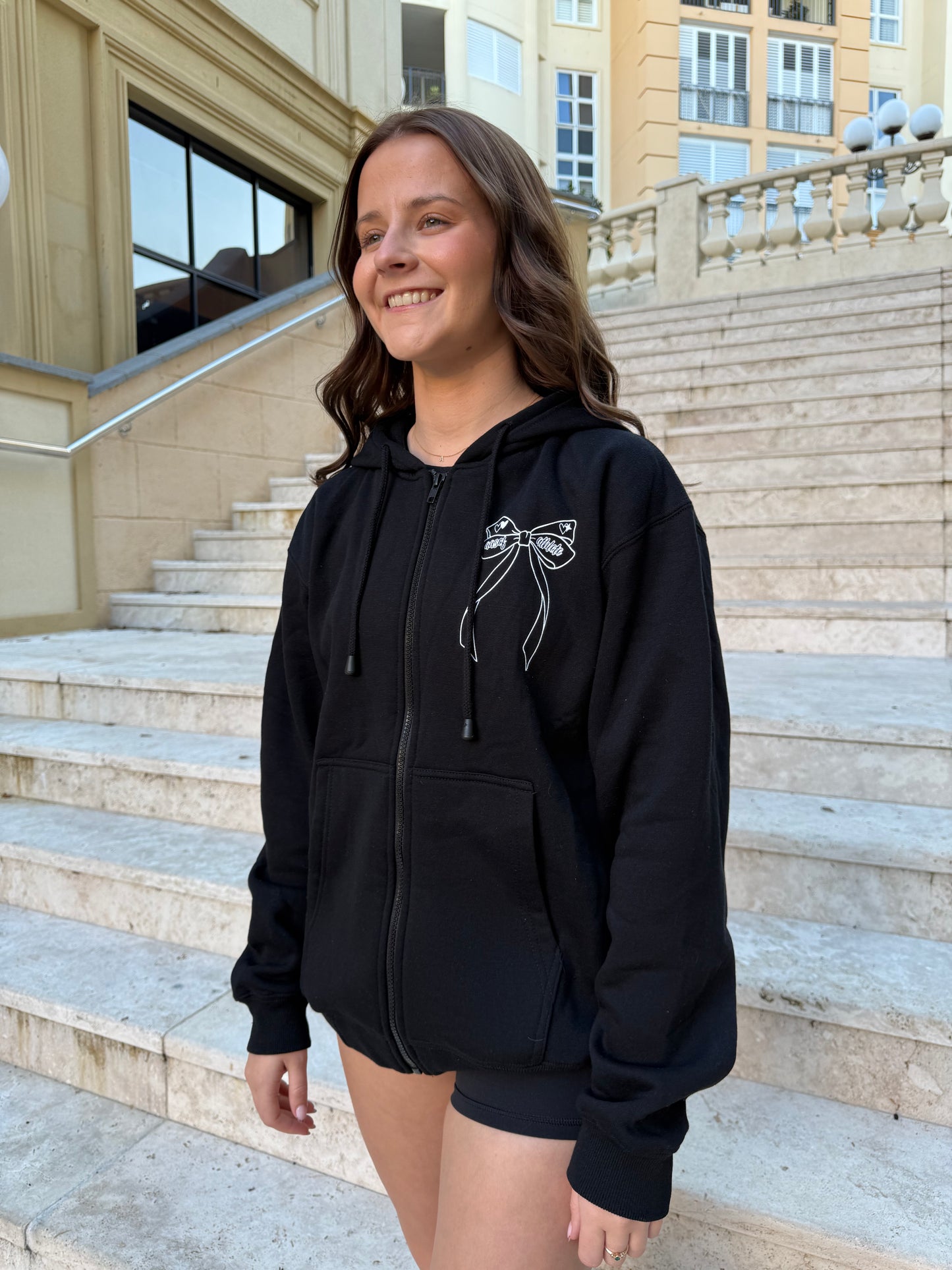 Bow Zip Hoodie