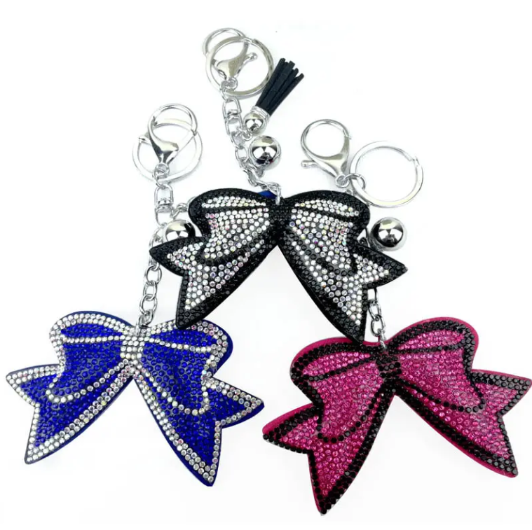 3D Rhinestone Bow Keyring