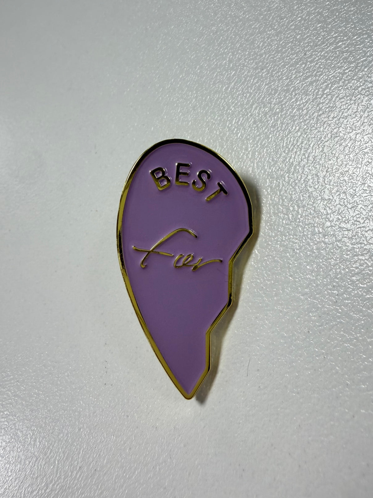 Best (Split Heart) Purple Pin