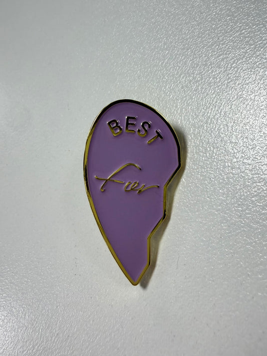 Best (Split Heart) Purple Pin
