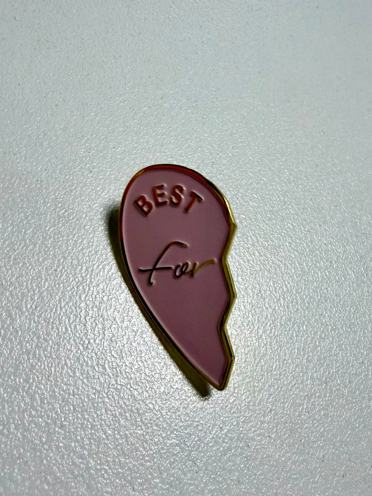 Best (Split Heart) Pink Pin