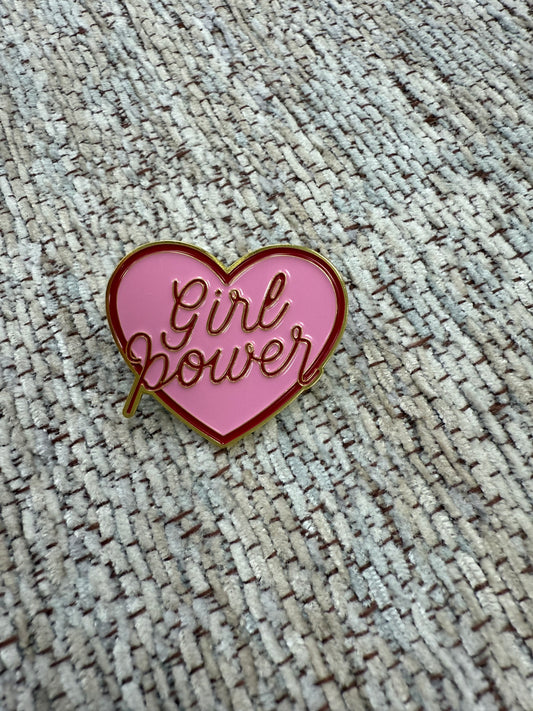 Girl Power Round pin