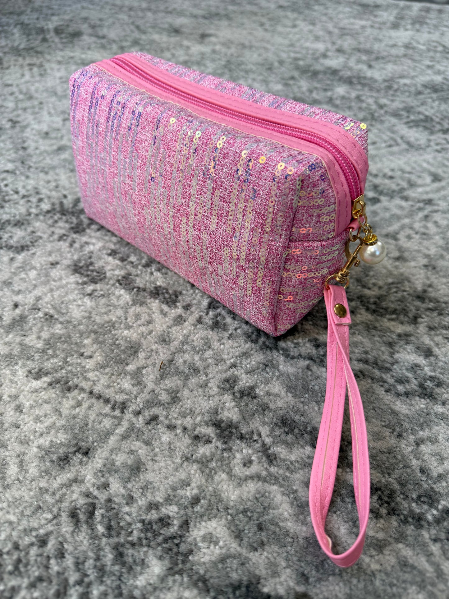 Glitter Make Up Bag Pink