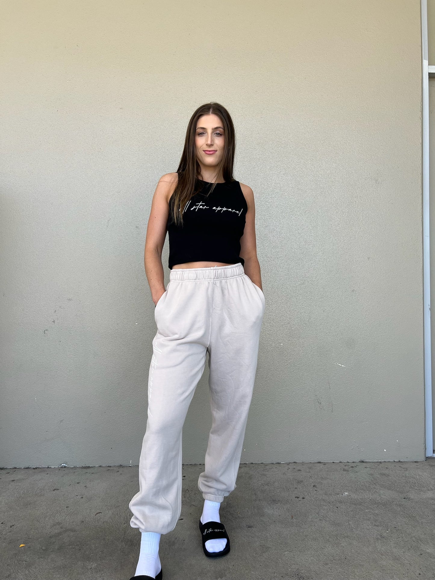 Staple Ribbed Black Cropped Tank