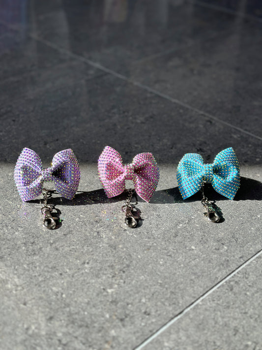 Rhinestone Bow Keyring